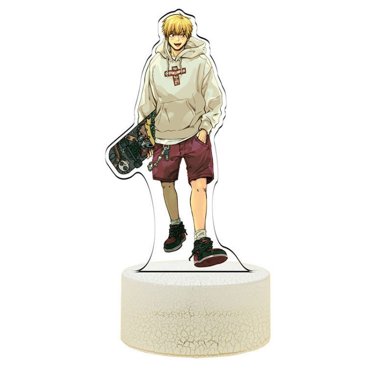 Chainsaw man Acrylic Night Light 16 Color-changing USB Interface Box Set 19X7X4CM white base