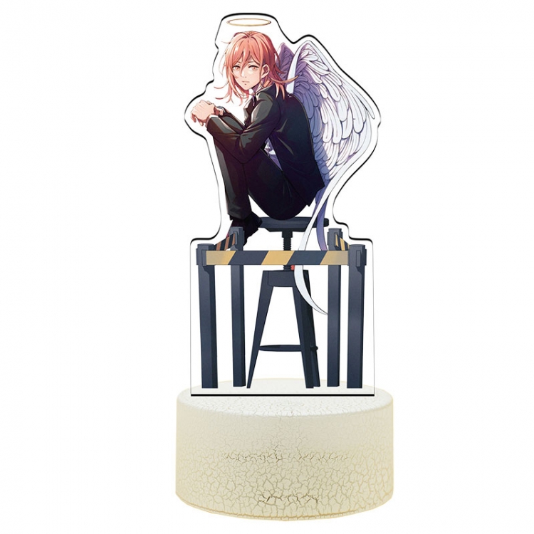 Chainsaw man Acrylic Night Light 16 Color-changing USB Interface Box Set 19X7X4CM white base