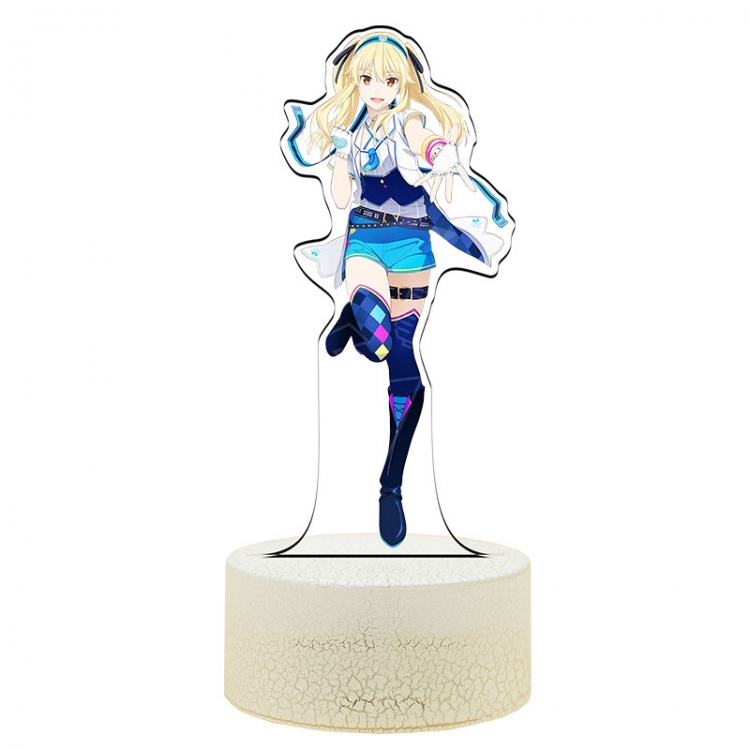 Kakegurui Acrylic Night Light 16 Color-changing USB Interface Box Set 19X7X4CM white base