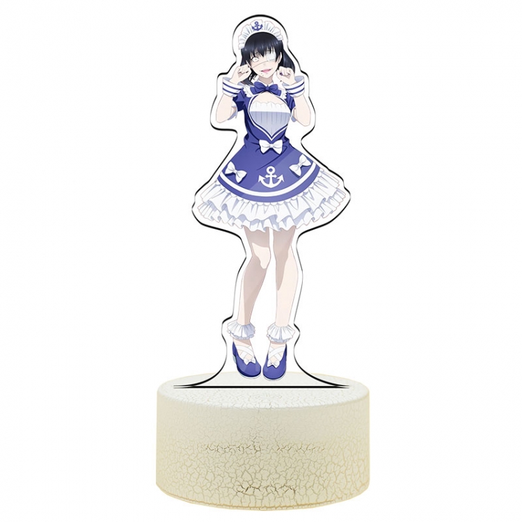 Kakegurui Acrylic Night Light 16 Color-changing USB Interface Box Set 19X7X4CM white base