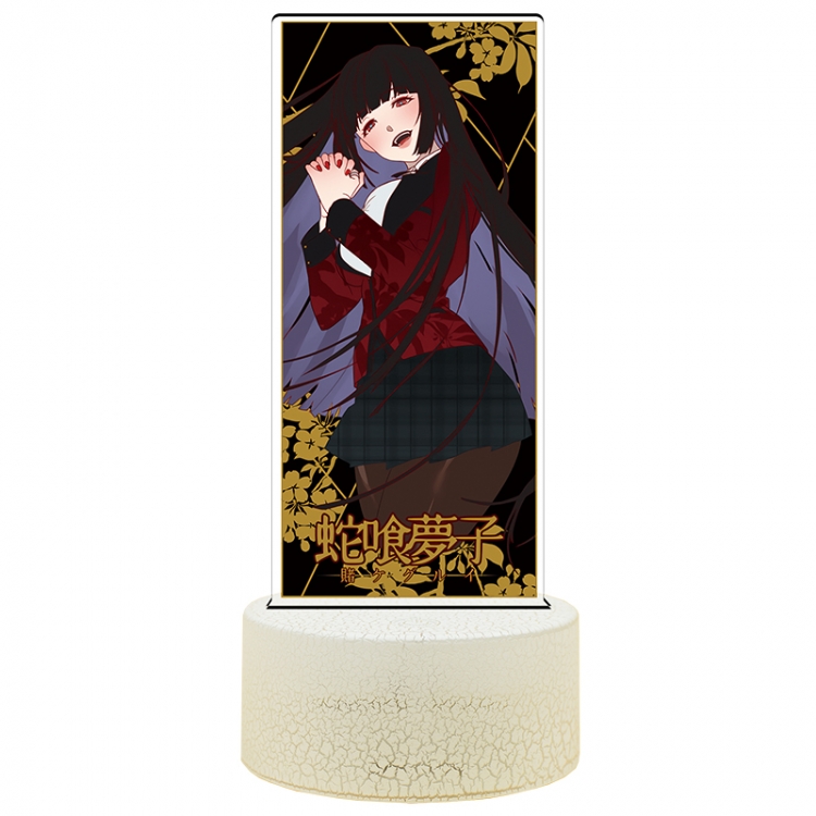 Kakegurui Acrylic Night Light 16 Color-changing USB Interface Box Set 19X7X4CM white base