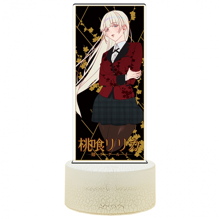 Kakegurui Acrylic Night Light 16 Color-changing USB Interface Box Set 19X7X4CM white base