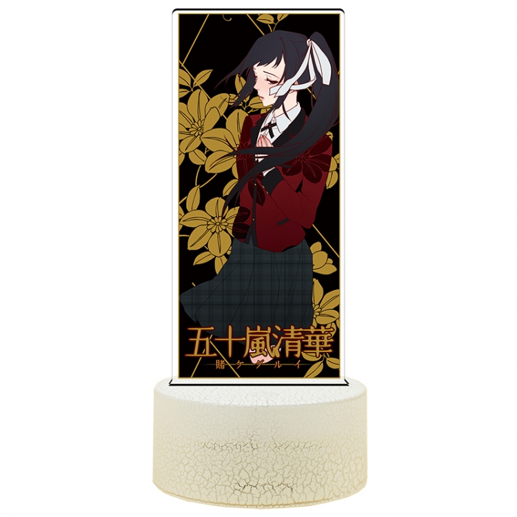 Kakegurui Acrylic Night Light 16 Color-changing USB Interface Box Set 19X7X4CM white base