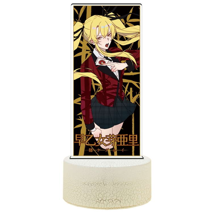 Kakegurui Acrylic Night Light 16 Color-changing USB Interface Box Set 19X7X4CM white base