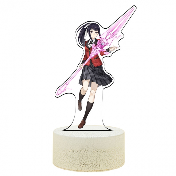 Kakegurui Acrylic Night Light 16 Color-changing USB Interface Box Set 19X7X4CM white base