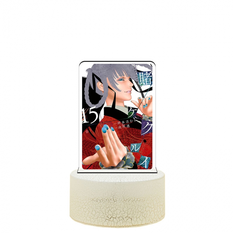 Kakegurui Acrylic night light 16 kinds of color changing USB interface box 14X7X4CM white base