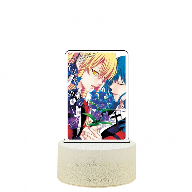 Kakegurui Acrylic night light 16 kinds of color changing USB interface box 14X7X4CM white base