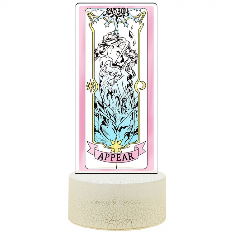 Card Captor Sakura Acrylic Night Light 16 Color-changing USB Interface Box Set 19X7X4CM white base