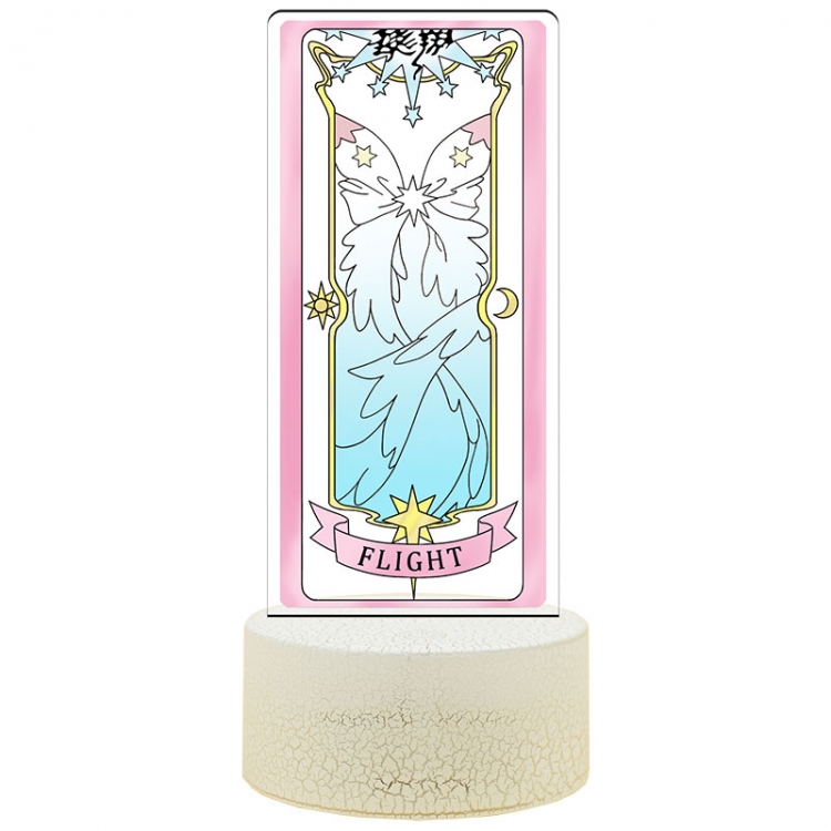 Card Captor Sakura Acrylic Night Light 16 Color-changing USB Interface Box Set 19X7X4CM white base