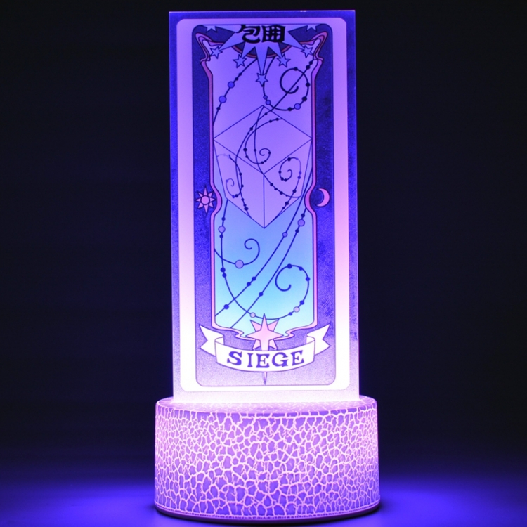 Card Captor Sakura Acrylic Night Light 16 Color-changing USB Interface Box Set 19X7X4CM white base
