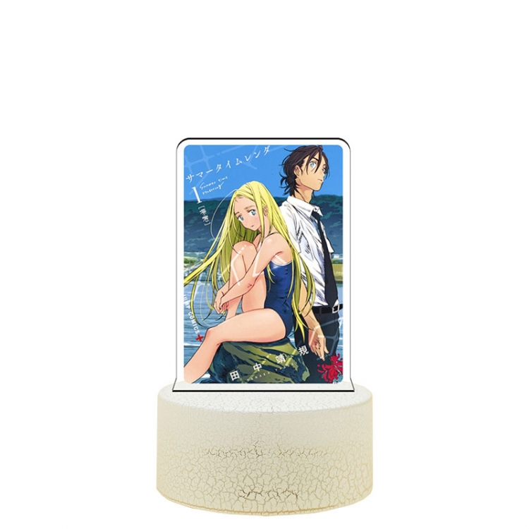 Summer time Acrylic night light 16 kinds of color changing USB interface box 14X7X4CM white base