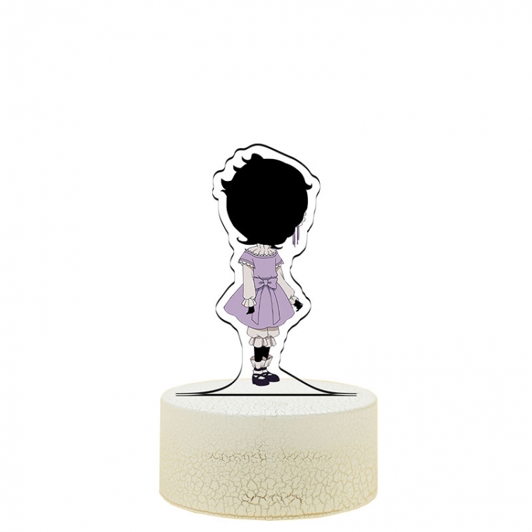 SHADOWS HOUSE Acrylic night light 16 kinds of color changing USB interface box 14X7X4CM white base