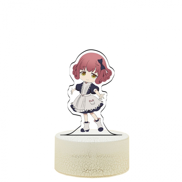 SHADOWS HOUSE Acrylic night light 16 kinds of color changing USB interface box 14X7X4CM white base