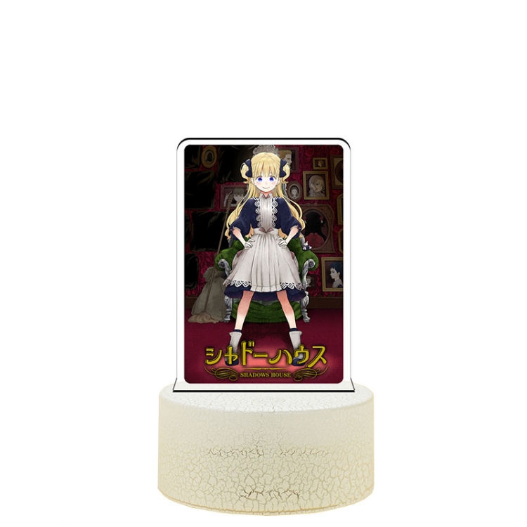 shadows-house Acrylic night light 16 kinds of color changing USB interface box 14X7X4CM white base