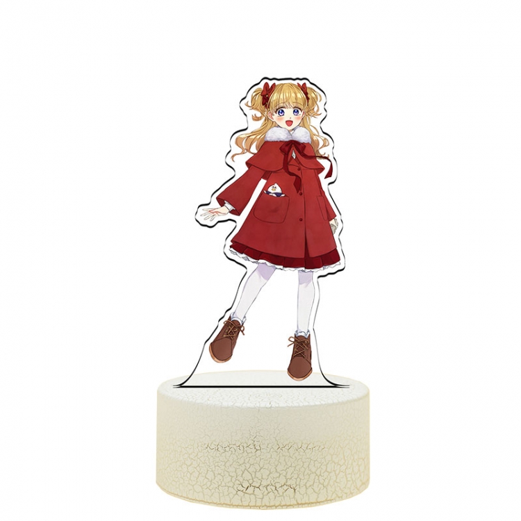 SHADOWS HOUSE Acrylic Night Light 16 Color-changing USB Interface Box Set 19X7X4CM white base