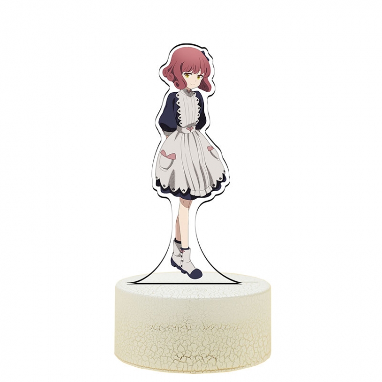 SHADOWS HOUSE Acrylic Night Light 16 Color-changing USB Interface Box Set 19X7X4CM white base