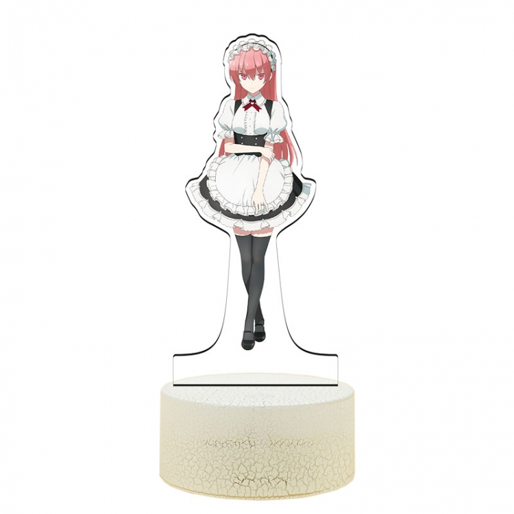 Tonikaku.Cawaii Acrylic Night Light 16 Color-changing USB Interface Box Set 19X7X4CM white base