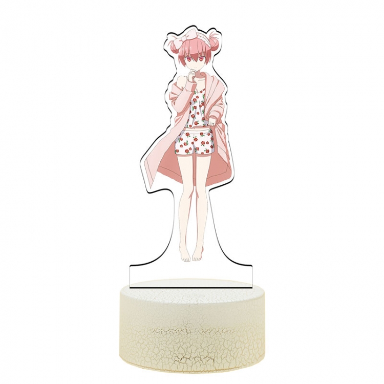 Tonikaku.Cawaii Acrylic Night Light 16 Color-changing USB Interface Box Set 19X7X4CM white base