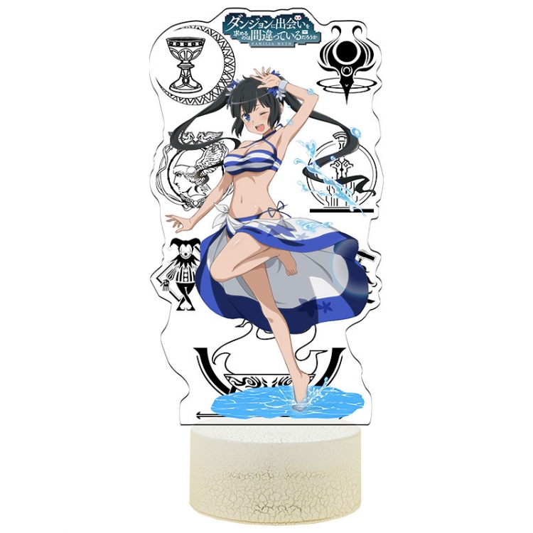 Is it wrong to try to Pick Up Girls in a Dungeon Acrylic Night Light 16 Color-changing USB Interface Box Set 19X7X4CM wh