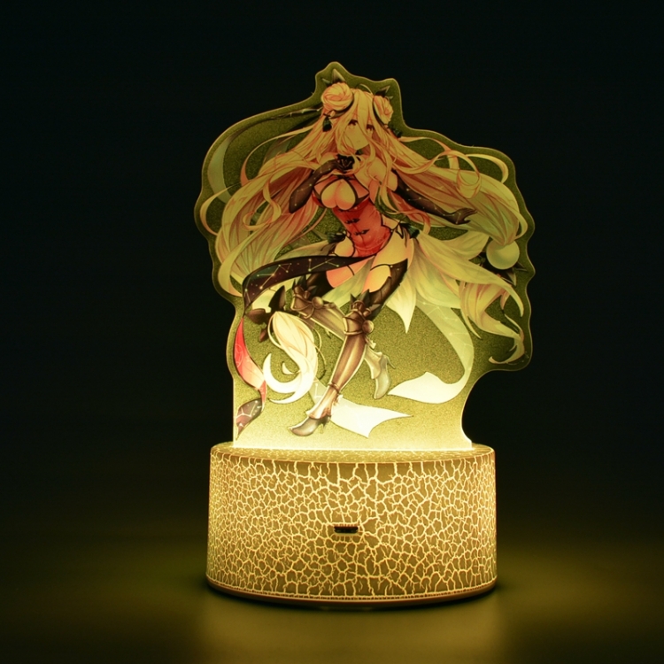 Date-A-Live Fourth Season Acrylic Night Light 16 Color-changing USB Interface Box Set 19X7X4CM white base