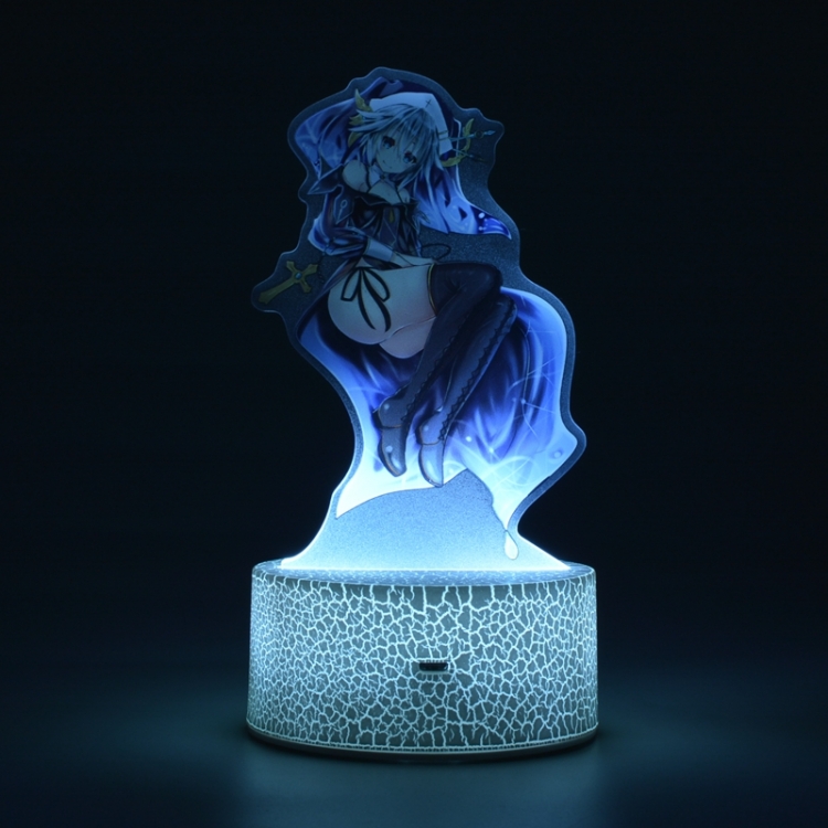 Date-A-Live Acrylic Night Light 16 Color-changing USB Interface Box Set 19X7X4CM white base