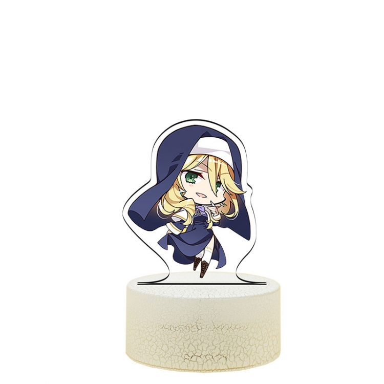 Engage-Kiss Version Q Acrylic night light 16 kinds of color changing USB interface box 14X7X4CM white base