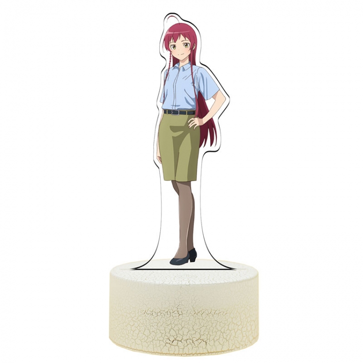 The Devil is a Part-Timer! Acrylic Night Light 16 Color-changing USB Interface Box Set 19X7X4CM white base