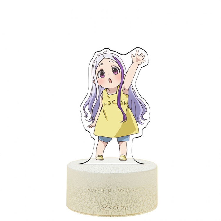 The Devil is a Part-Timer! Acrylic Night Light 16 Color-changing USB Interface Box Set 19X7X4CM white base