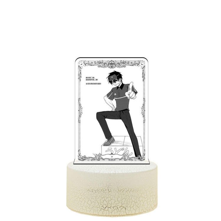 The Devil is a Part-Timer! Acrylic Night Light 16 Color-changing USB Interface Box Set 19X7X4CM white base