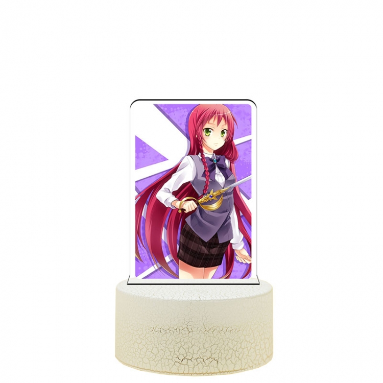 The Devil is a Part-Timer! Acrylic Night Light 16 Color-changing USB Interface Box Set 19X7X4CM white base