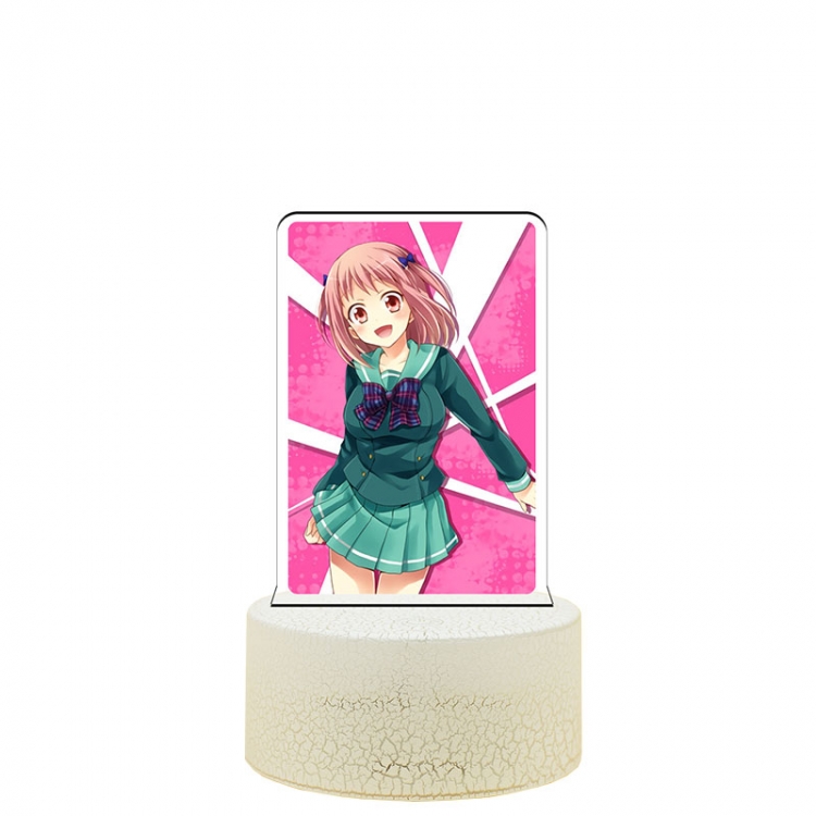 The Devil is a Part-Timer! Acrylic Night Light 16 Color-changing USB Interface Box Set 19X7X4CM white base
