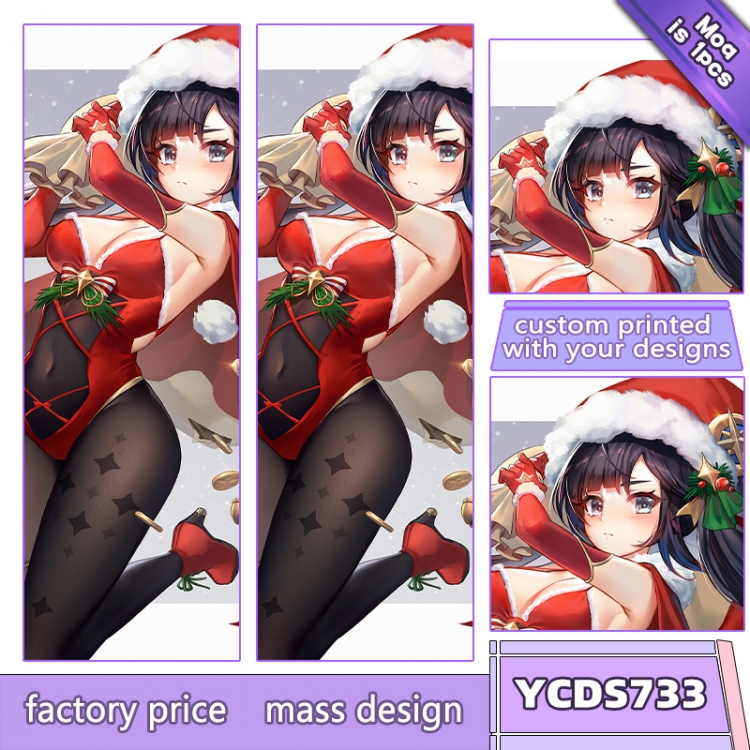 Christmas double-sided isometric throw pillow 50X150CM can be customized with a single picture YCDS733