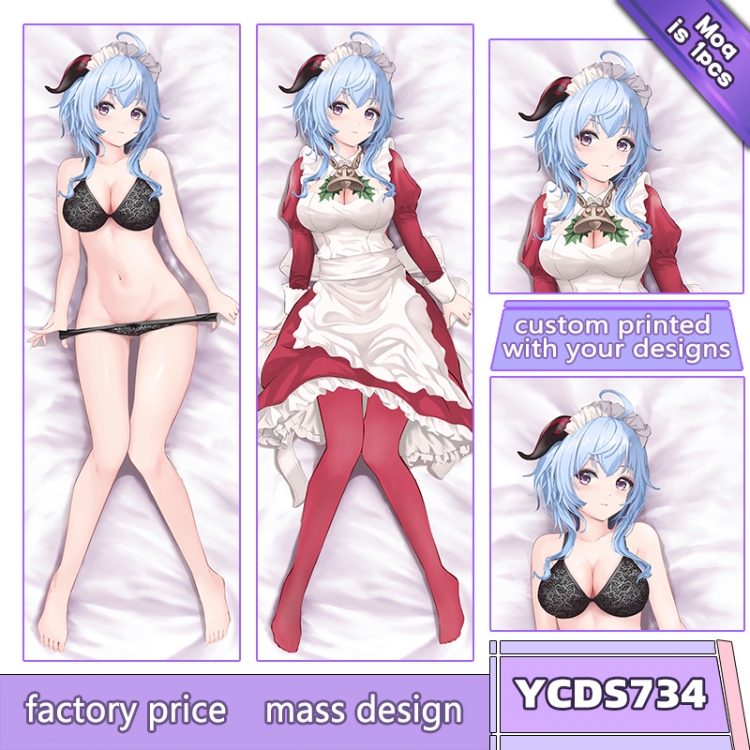 Genshin Impact Double sided isometric throw pillow 50X150CM can be customized by drawing YCDS734