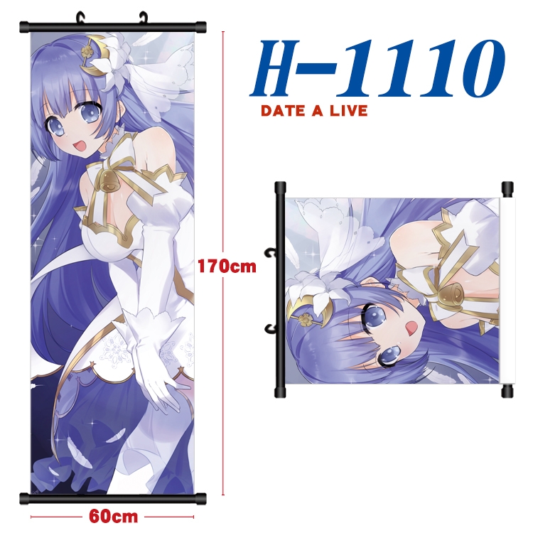 Date-A-Live Black plastic rod cloth hanging canvas painting 60x170cm H-1110A