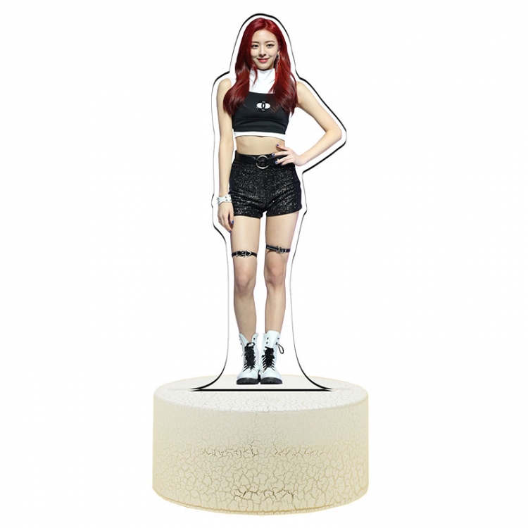 itzy  Acrylic Night Light 16 Color-changing USB Interface Box Set 19X7X4CM white base