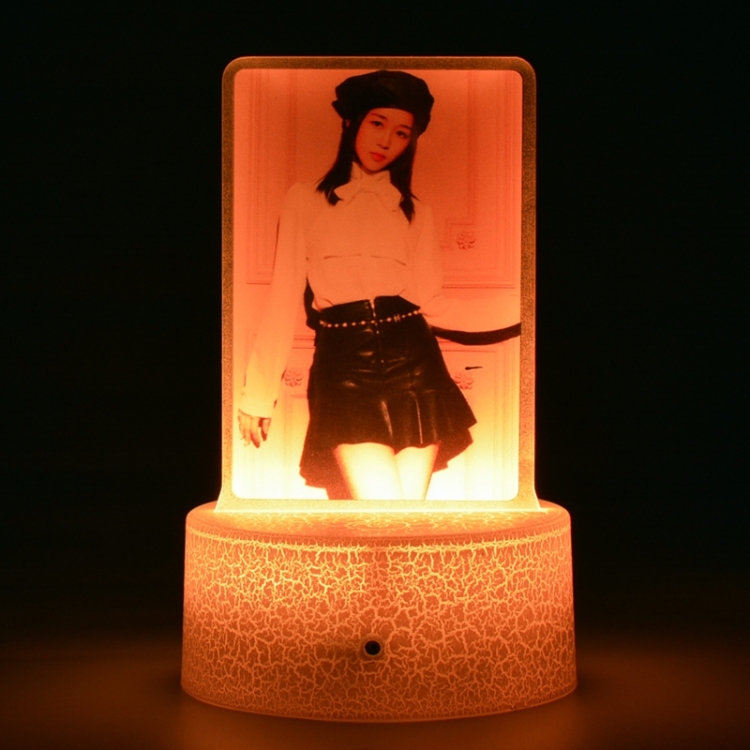 Kep1er Acrylic night light 16 kinds of color changing USB interface box 14X7X4CM white base