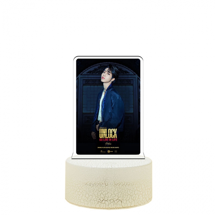Stray-Kids Acrylic night light 16 kinds of color changing USB interface box 14X7X4CM white base