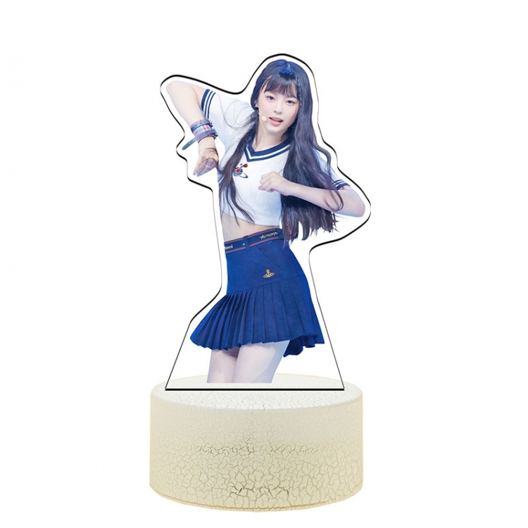 newjeans Acrylic Night Light 16 Color-changing USB Interface Box Set 19X7X4CM white base