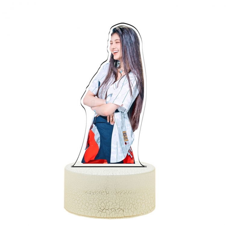 newjeans Acrylic Night Light 16 Color-changing USB Interface Box Set 19X7X4CM white base