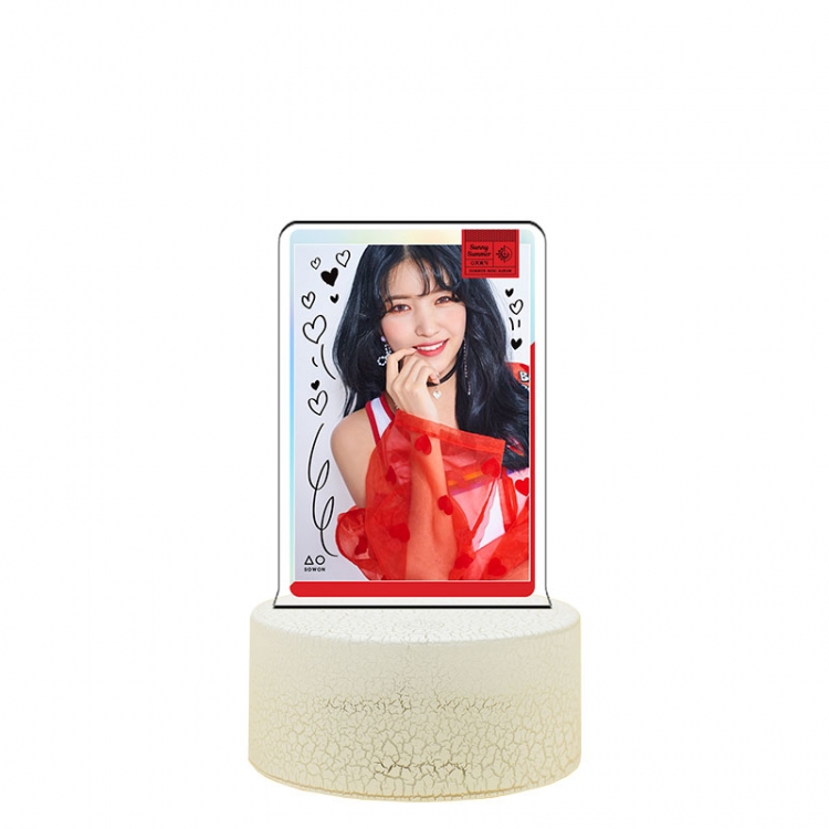 GFRIEND Acrylic night light 16 kinds of color changing USB interface box 14X7X4CM white base