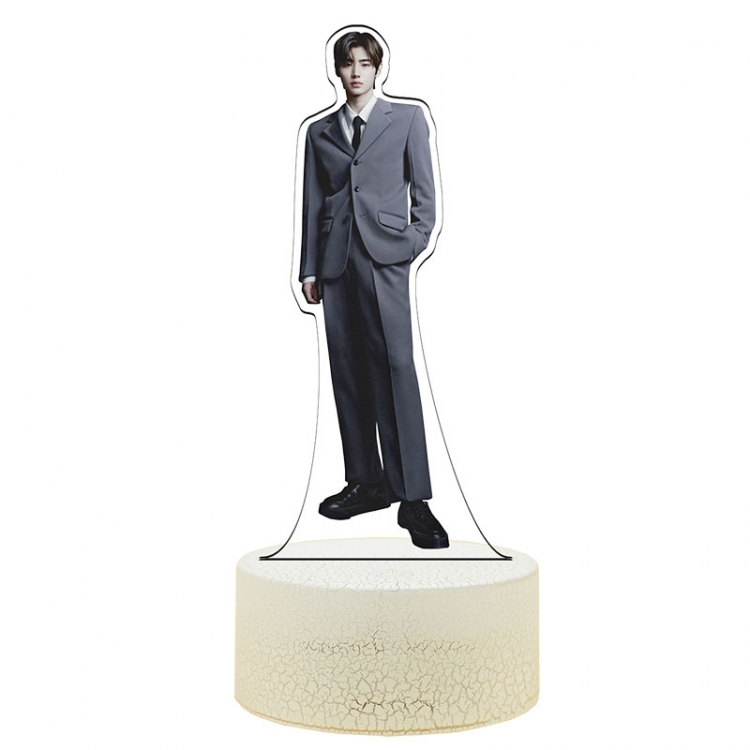 ENHYPEN Acrylic Night Light 16 Color-changing USB Interface Box Set 19X7X4CM white base