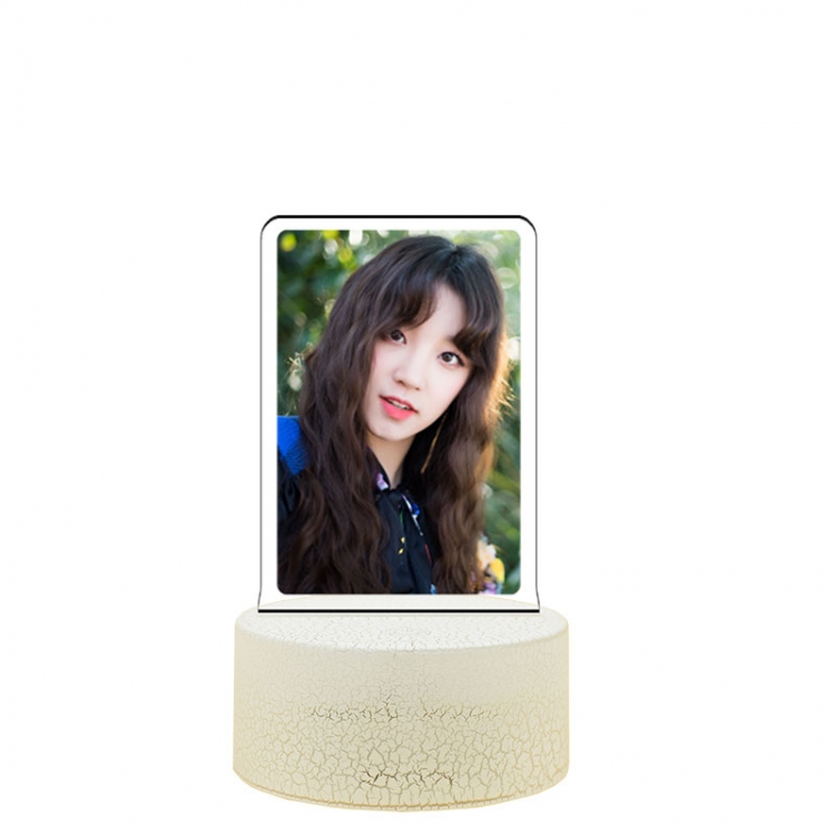 (G)I-DLE Acrylic night light 16 kinds of color changing USB interface box 14X7X4CM white base