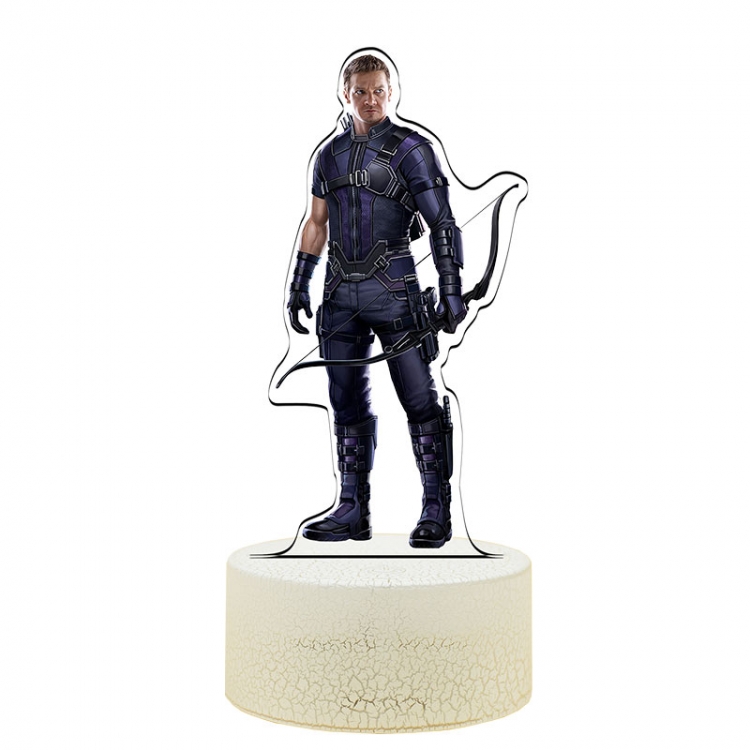 Hawkeye  Acrylic Night Light 16 Color-changing USB Interface Box Set 19X7X4CM white base
