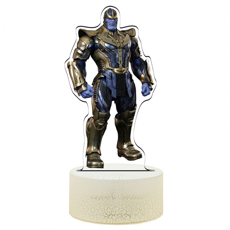 Thanos Acrylic Night Light 16 Color-changing USB Interface Box Set 19X7X4CM white base