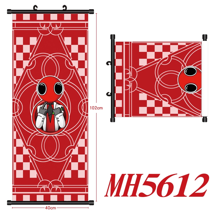 Rainbow friends Anime black Plastic rod Cloth painting Wall Scroll 40X102CM MH5612A