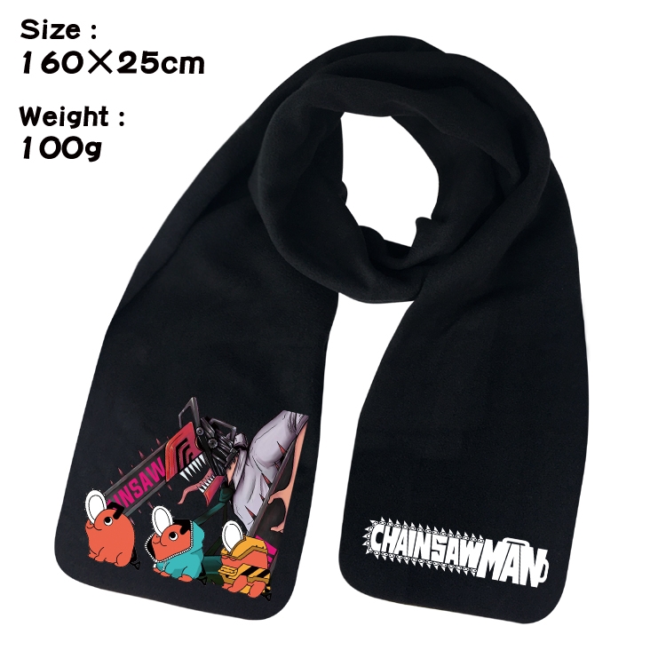 Chainsaw man Anime fleece scarf bib 160X25CM 
