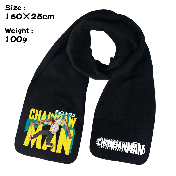Chainsaw man Anime fleece scarf bib 160X25CM 
