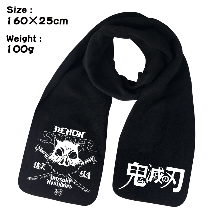 Demon Slayer Kimets Anime fleece scarf bib 160X25CM 