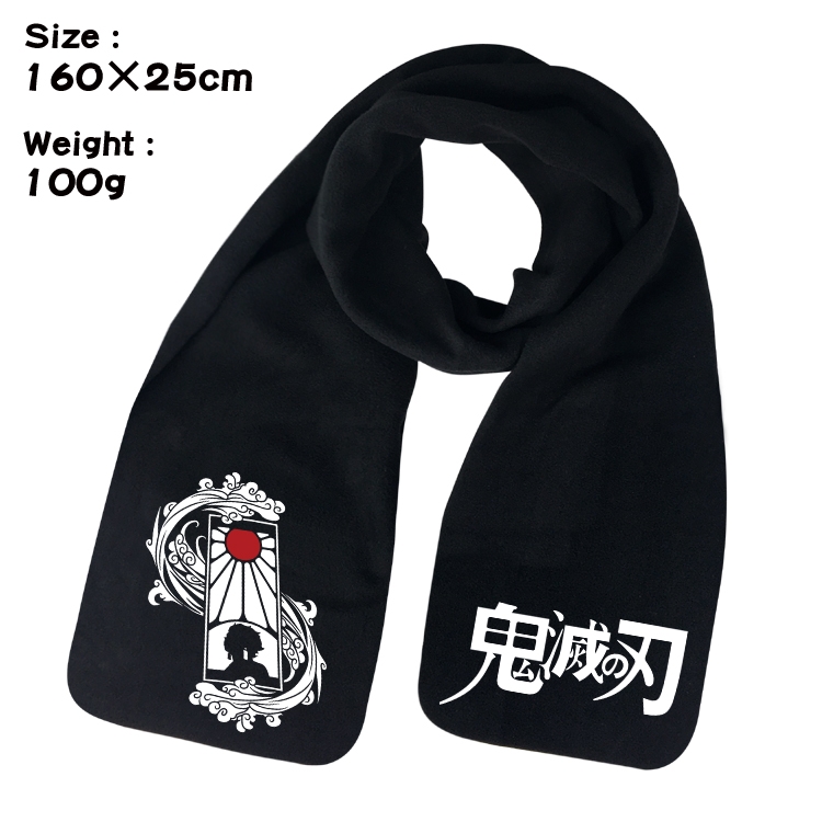 Demon Slayer Kimets Anime fleece scarf bib 160X25CM 
