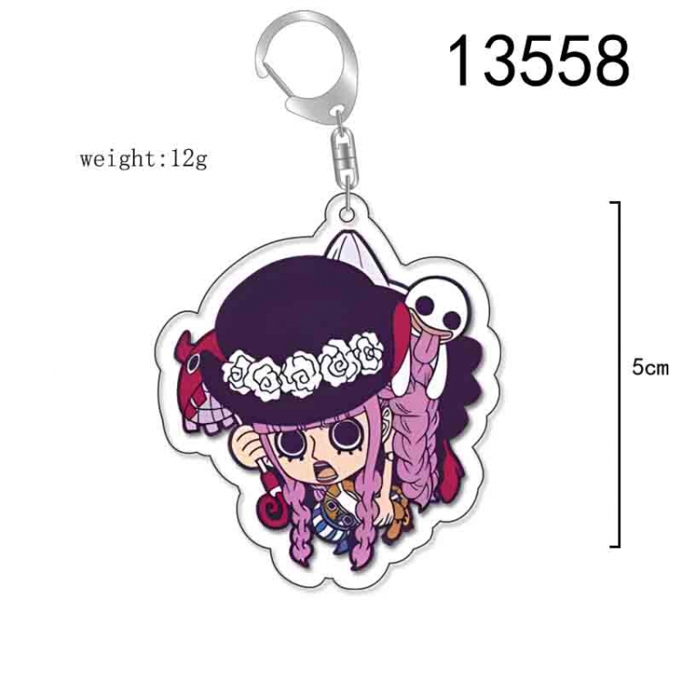 One Piece Anime Acrylic Keychain Charm price for 5 pcs 13558